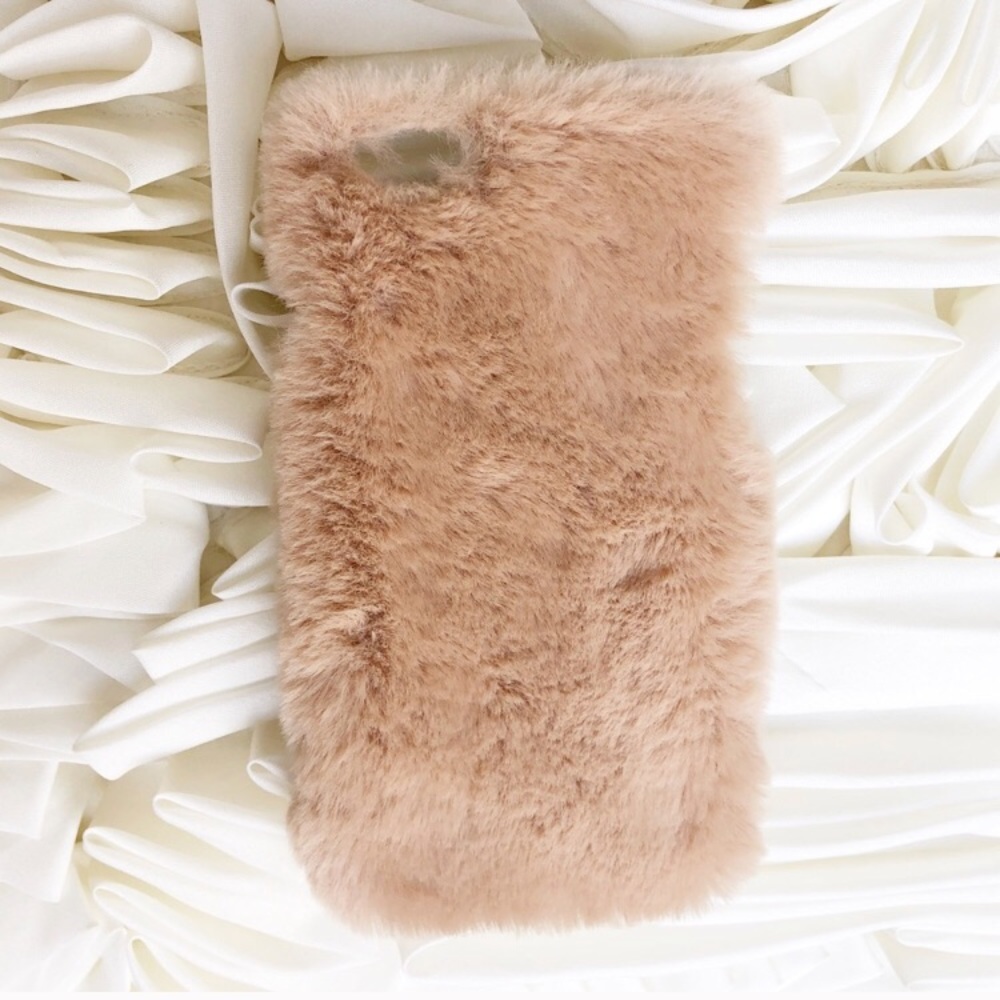 Madewell Peach Faux Fur Phone Case